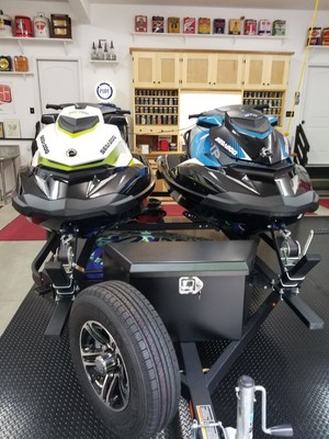 (2) NEW 2017 Seadoo Waverunners PWC GTR 230 & GTI 155 & Karavan Trailer