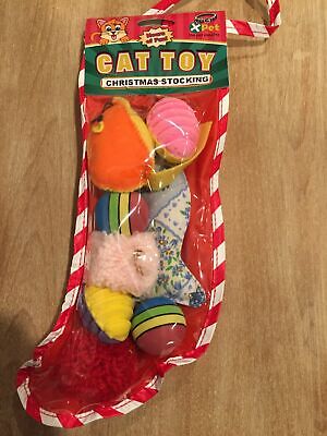 Vo-Toys Cat toy catnip Holiday stocking 8 piece Christmas B version Xpet Sponge