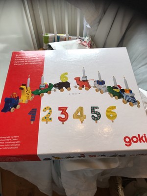 animal number train  birthday candle