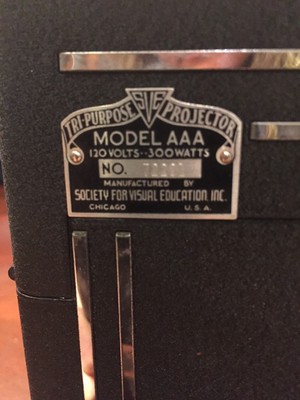 Vintage SVE Picturol Tri Purpose  Projector Model AAA with Case