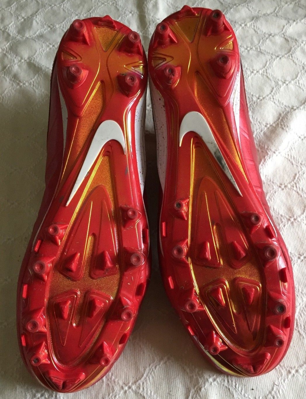 Nike Mens HUARACHE LAX LIMITED EDITION LE RED LACROSSE CLEATS 624978-601 Size 14