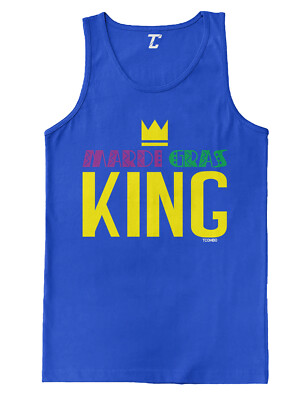 Mardi Gras King - New Orleans NOLA Crown Fleur De Lis Men's Tank Top