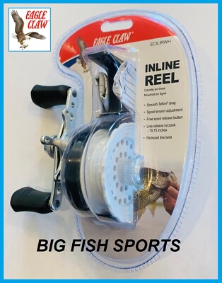 EAGLE CLAW Inline Ice Reel #ECILIRWH FREE USA SHIP NEW! Crappie, Bass, Panfish