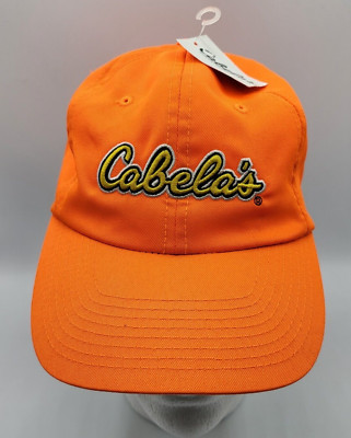 Cabela's Hunting Baseball Hat Cap Orange One Size Adjustable Snap Back Style