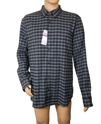 Perry Ellis motion  Mens Shirt Size XXL slim fit gray  long sleeve button up (28