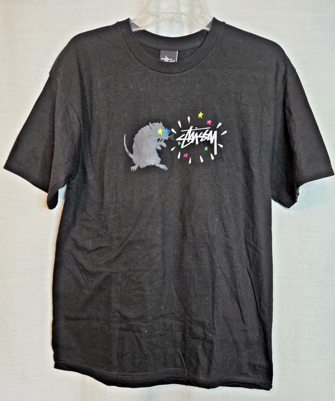 【OLD STUSSY】Stussy Paint Link Tee Stussy Vintage Rat Paint Tee Black Size Medium | eBay