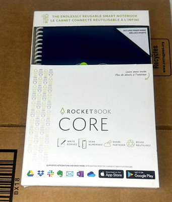 Core Smart Spiral Reusable Notebook Dot-Grid 36 Pages 6x9 Write Scan Share NEW