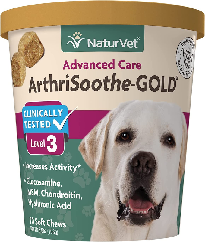 Naturvet Arthrisoothe-Gold Level 3 Advanced Joint Care for Dogs &ndash; Soft Chew Dog