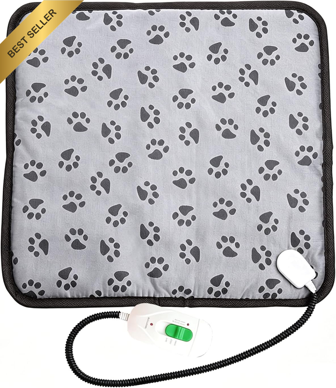 Waterproof Pet Heated Mat for Cats and Dogs, 45 * 45 CM Pet Heating Pad with 3 A