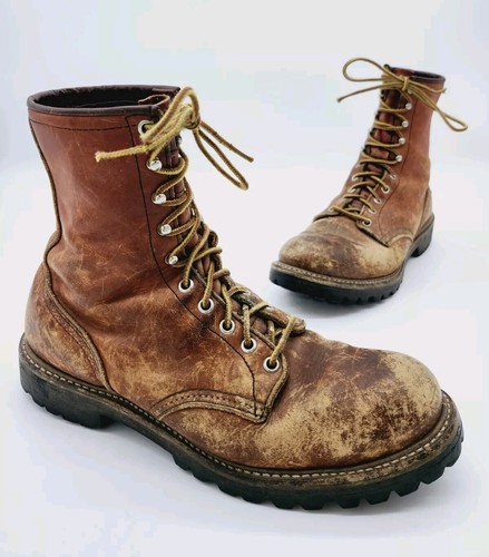 Vtg Red Wing Shoes Irish Setter Sport Boot Brown Leather Men's