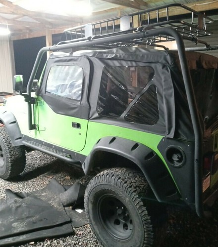 Roof Rack for 1997-06 Jeep Wrangler TJ Rubicon Textured Black Replace For 76713