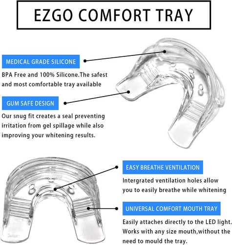 EZGO Teeth Whitening Tray Silicone Tray Mouth Tooth Whitner Guard