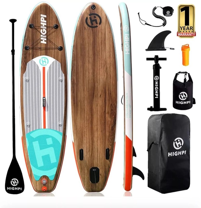 Highpi Inflatable Stand Up Paddle Board 11'x33''x6''W Premium SUP Accessories
