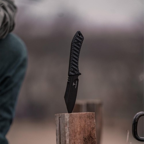 TAKUMITAK 9" Full Tang Tactical Hunting Survival Knives w/ MOLLE Webbing Clip