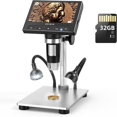 Digital Microscope 4.3'' LCD HD 1080p video 1000X for Coin Soldering Phone Repair
