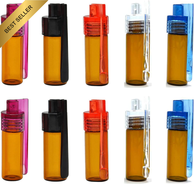 10 Pcs Mini Powder Spice Bottle, Spice Powder Tool with Spoon inside with Micro