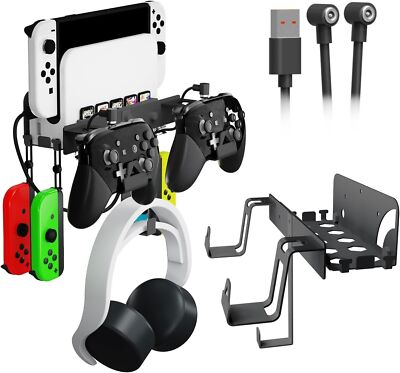 Wall Mount Metal Brackets Hook For Nintendo Switch / OLED Console Controller US