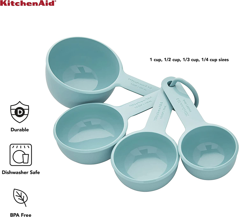 Measuring Cups, Set of 4, Aqua Sky