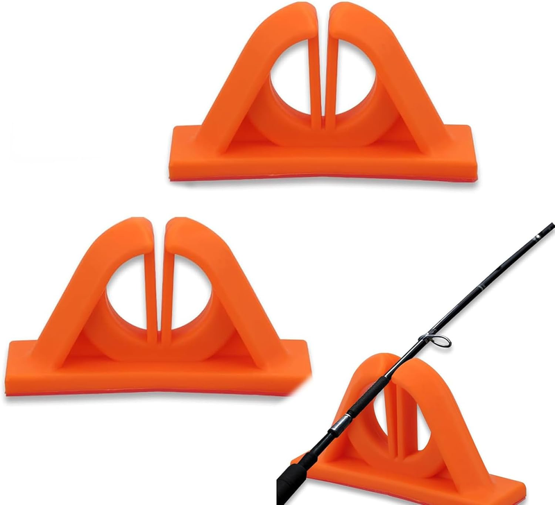 2Pcs Wall Mount Fishing Rod Holder - No Drilling Required & Space-Saving Fishing