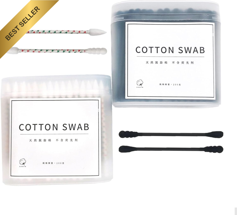 Cotton Swabs Double Tipped Cotton Buds with Paper Stick for Make up and Cleaning