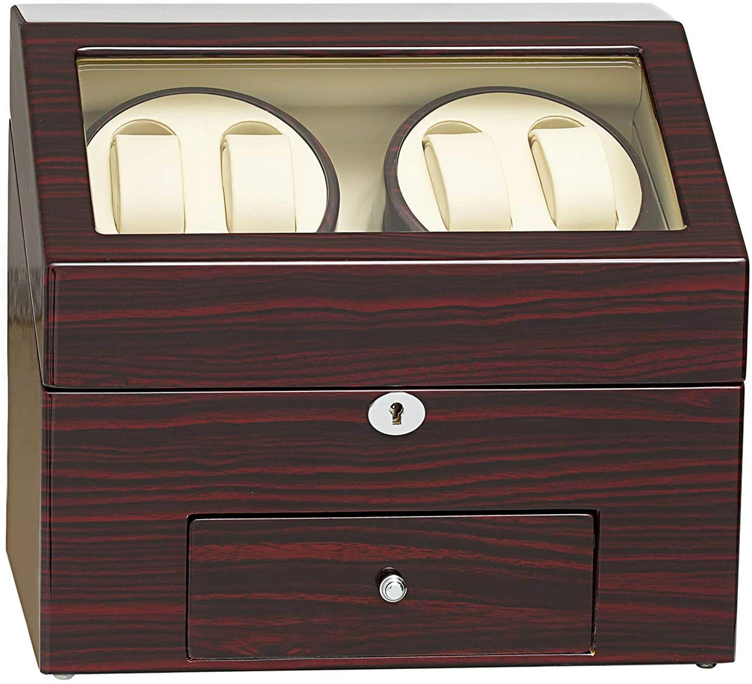 Pre-owned Jqueen Winding Machine 4pcs + 9pcs Watch Case Automatic Winder Mabuchi Motor