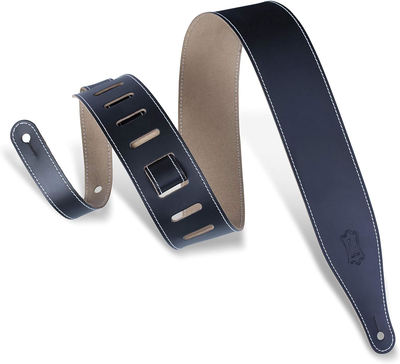 Levy's Leathers DM17-XL-BLK Genuine Leather XL Guitar Strap,