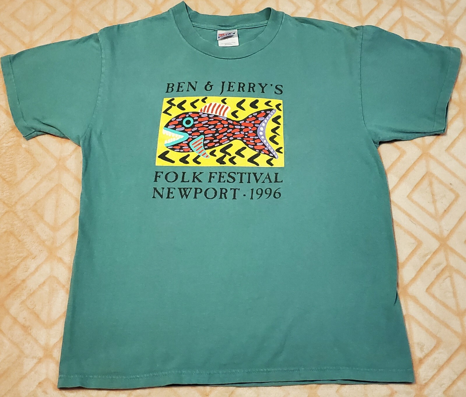 Jackson Dan Nash Stevie 他 イベントシャツ '82年 VINTAGE BEN & JERRY'S 1996 Newport Folk Festival T Shirt L