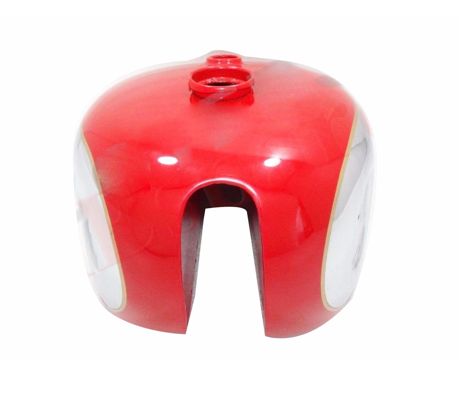 BSA B31 A7 A10 swing arm frame gas fuel petrol tank Chrome plated and Red Painted   