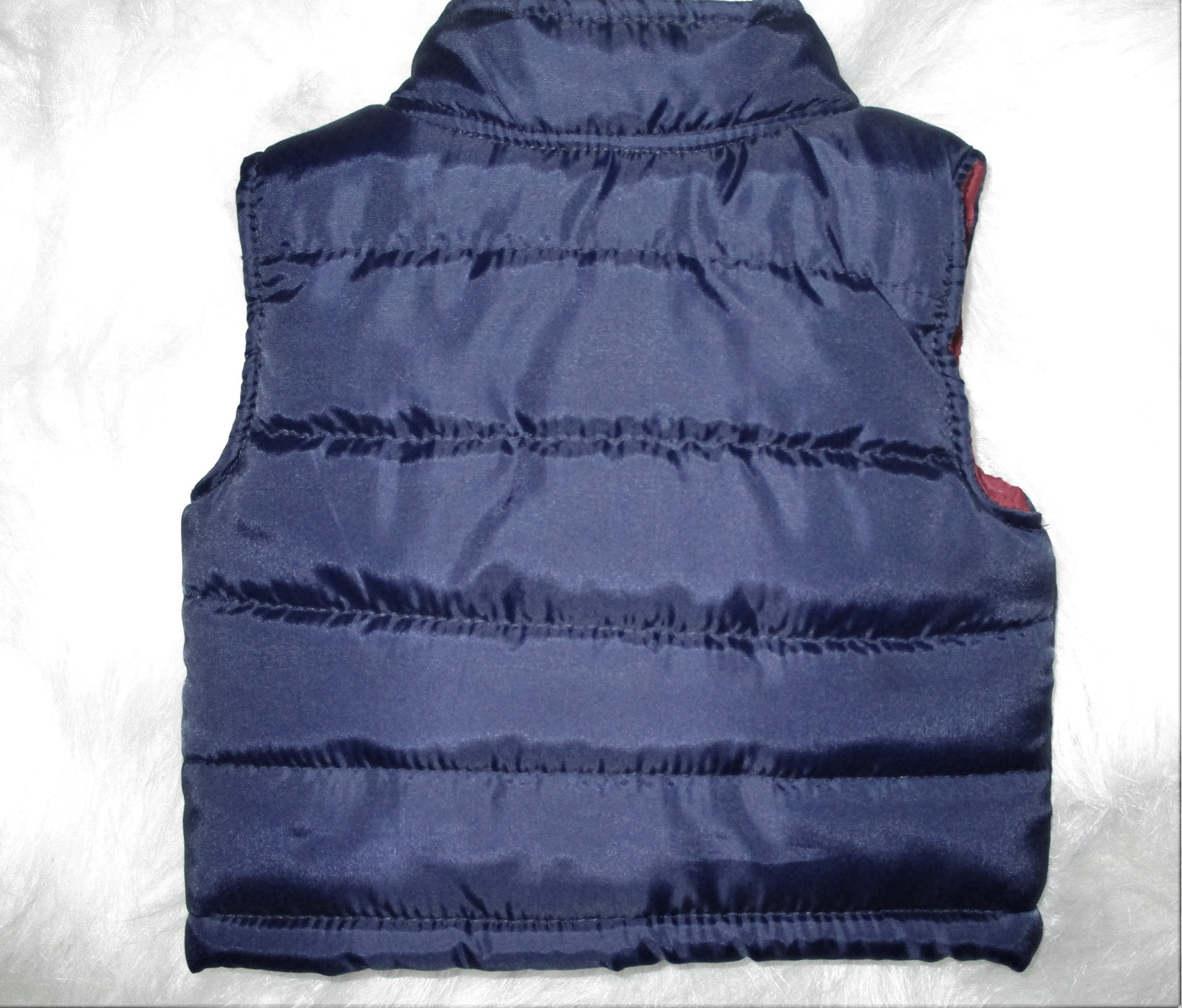 Healthtex Boys Newborn Little Explorer Blue & Red Full Zip Polyester Vest