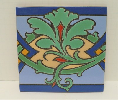 RTK Tile Studio Spanish Revival Cuerda Seca Style 1- 8 x 8'' Tile: FREE SHIPPING