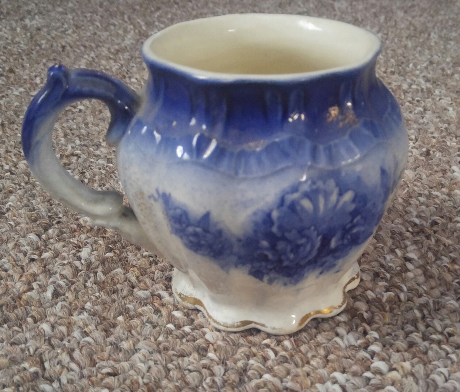 Flow blue little pitcher or creamer #7