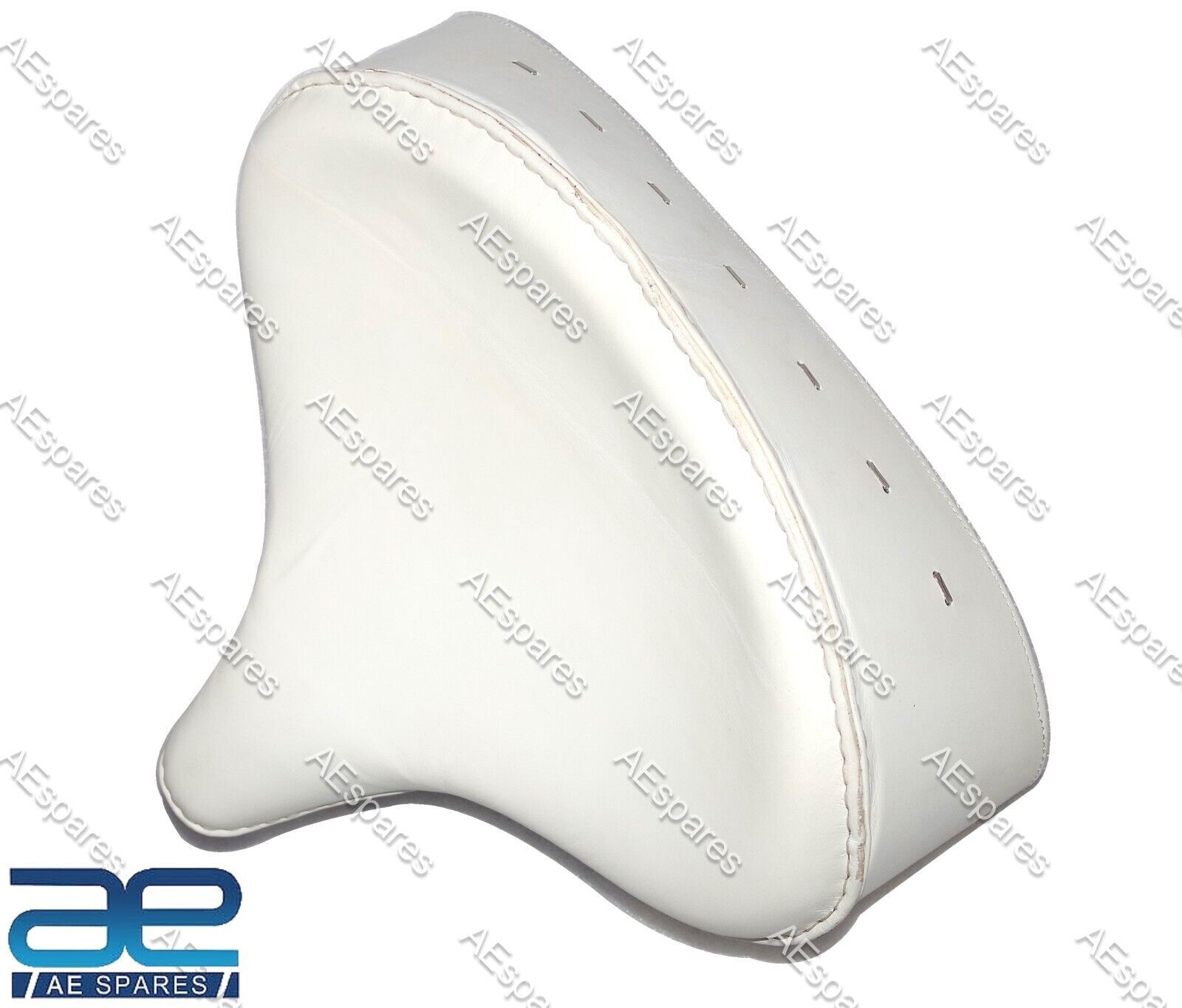 Police Solo Seat Leather White For Harley Shovelhead Bobber Chopper  