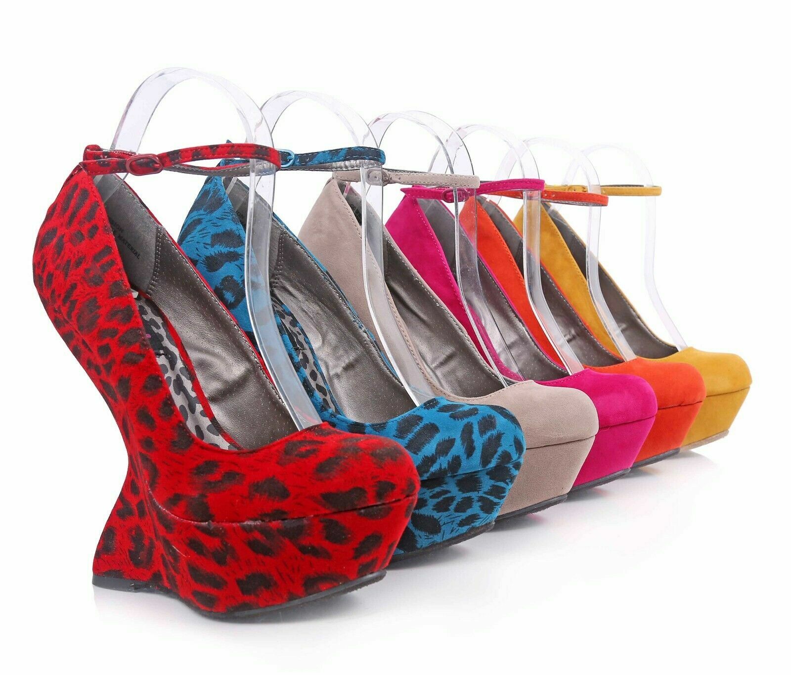 6 Color Fashion Close Toe Platform Pump Wedge Womens 6