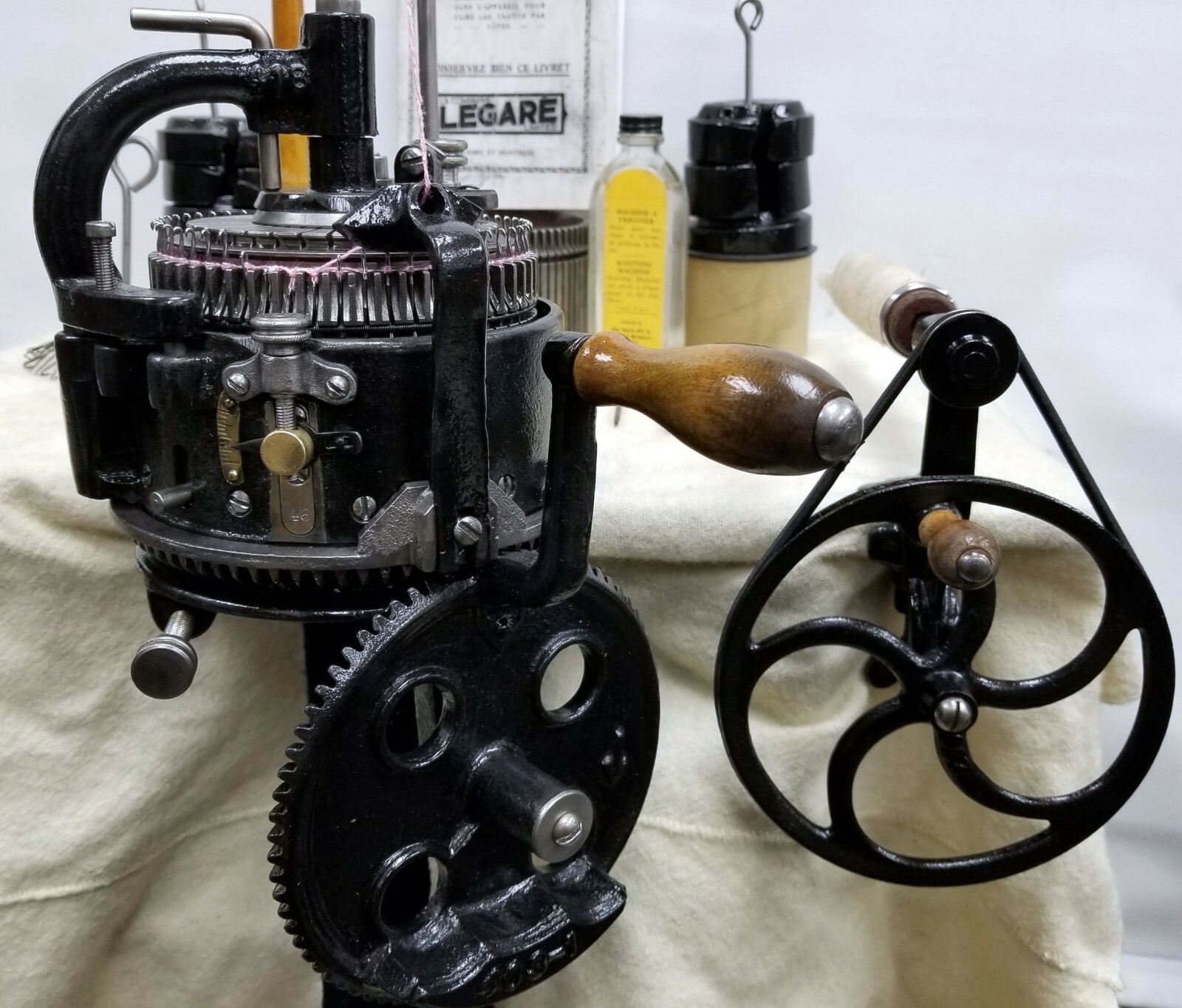 AMAZING LEGARE 400 SOCK KNITTING MACHINE 2 CYLINDER 54 72 1RIB 36 W NEW NEEDLES