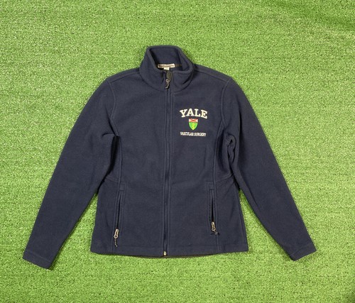 Yale Embroidered Full Zip Fleece Womens Size Small Jacket