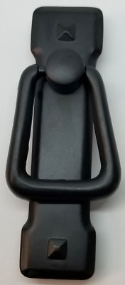 FLAT BLACK VERTICAL Mission Style Drawer Pull patina rustic vintage old zinc NEW