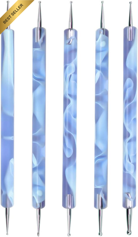 5Pcs Nail Dotting Pen Set, Marbleizing & Carving Tool for Nail Art