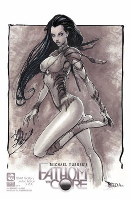Fathom The Core TDArt Kickstarter Variant Cover Z2 Joe Benitez Sepia Limited