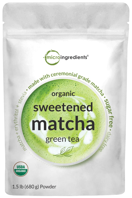 Organic Sweet Matcha Powder, 24 Ounce, Sugar Free Matcha Lat