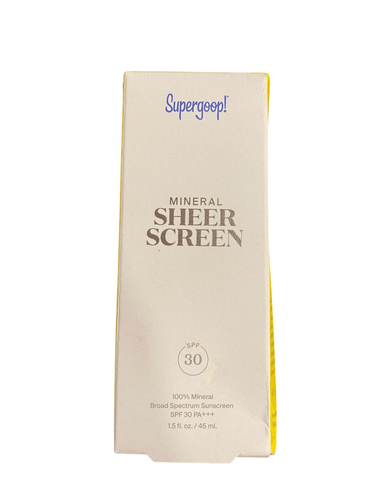 Supergoop! Mineral Sheer Screen SPF 30 Sunscreen 1.5oz Full Size (READ)