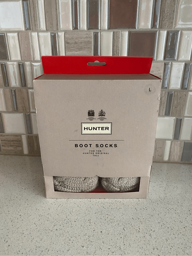 Gray Cable Knit Stretch Sock Griege