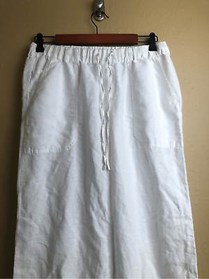 Merona White Linen Blend Drawstring Pants Size PS