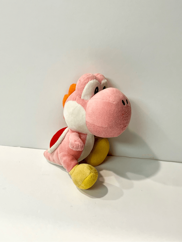 Nintendo Super Mario Bros Wii Pink Yoshi 7” Plush Stuffed Animal Toy A40