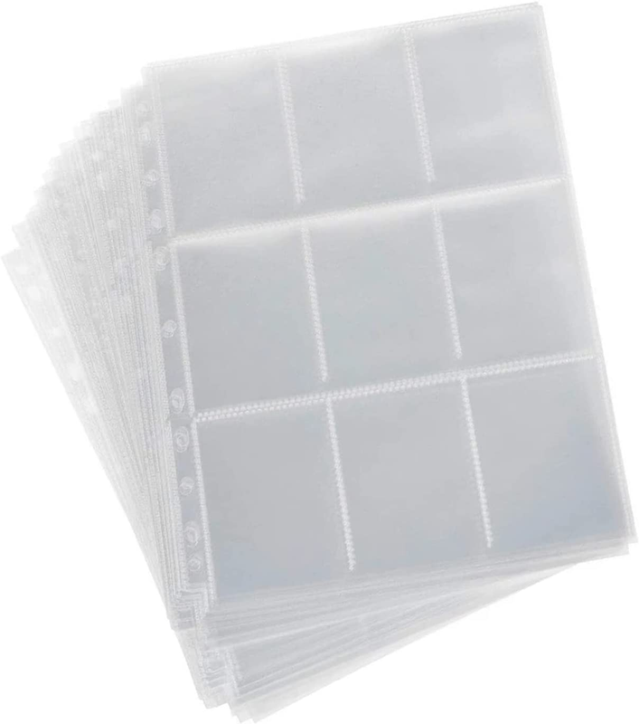 20-Pack 360-Pocket Trading Card Page Protectors - Double-Sided Sheets for Standa
