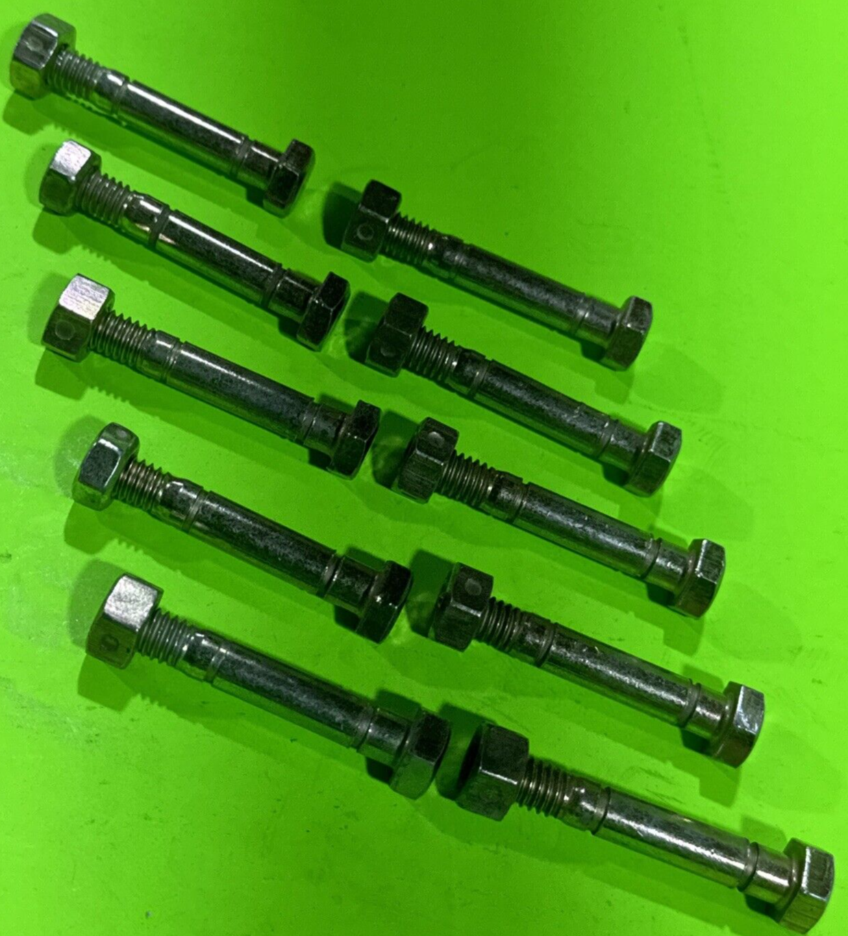 10 PACK SHEAR PINS & NUTS FOR ARIENS 510015, 51001500, FITS JOHN DEEERE AM122156