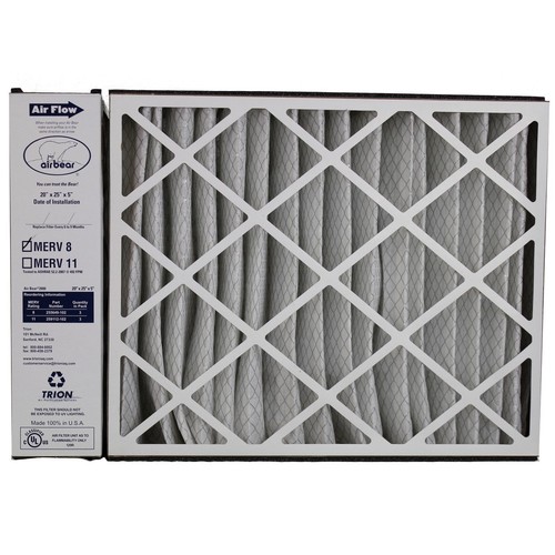 Trion Air Bear 255649-102 - Pleated Furnace Air Filter 20"x25"x5" MERV 8