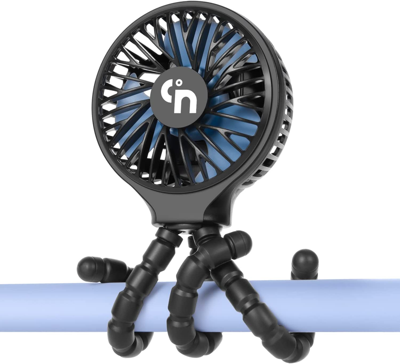 Stroller Car Seat Baby Fan with Flexible Tripod,3 Speeds Rechargeable Clip on US