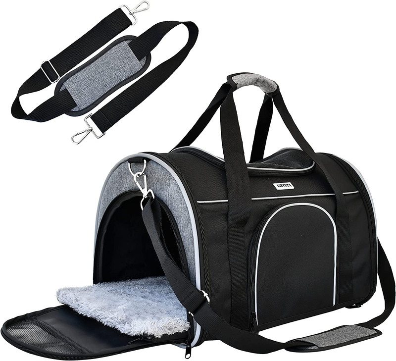 Airline Approved,  Pet Travel Carrier With Fleece Pad And Id