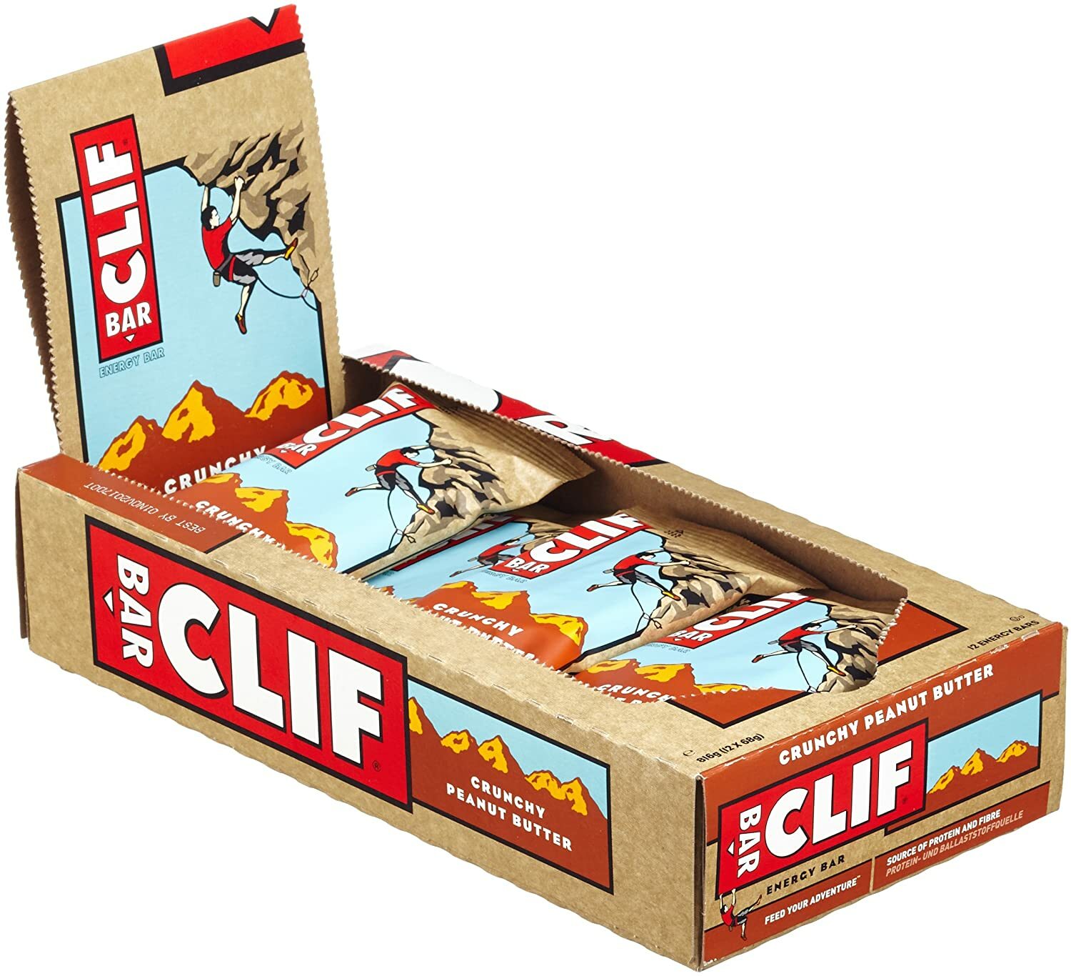 Clif Bar Energieriegel Crunchy Peanut Butter, 12er Pack (12 x 68 g)