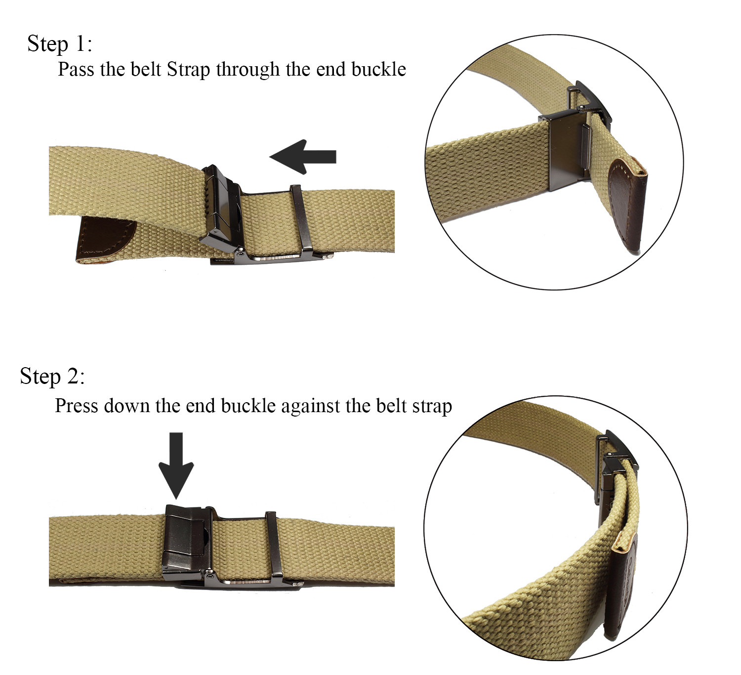 Canvas Cotton Web Buckle Belt Military Style Adjustable Belt